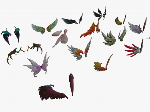 3D Wing Models - Low Poly CG Текстури