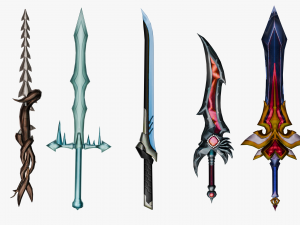 15 Stylized Sword Models Pack 1 - Low Poly 3D 모델