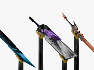 15 Stylized Sword Models Pack 1 - Low Poly 3D Model