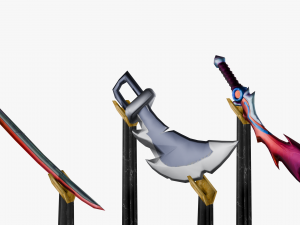 15 Stylized Sword Models Pack 1 - Low Poly 3D 모델