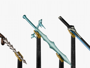 15 Stylized Sword Models Pack 1 - Low Poly 3D 모델