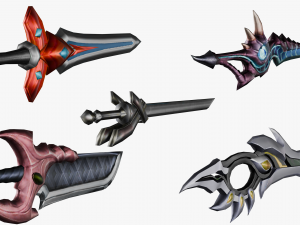15 Stylized Sword Models Pack 2 - Low Poly 3D 模型