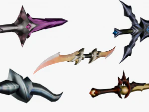 15 Stylized Sword Models Pack 2 - Low Poly 3D Model