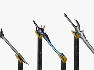 15 Stylized Sword Models Pack 2 - Low Poly 3D Model