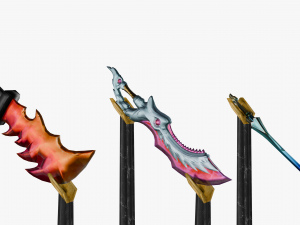 15 Stylized Sword Models Pack 2 - Low Poly 3D 模型