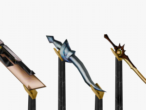 15 Stylized Sword Models Pack 2 - Low Poly 3D 模型
