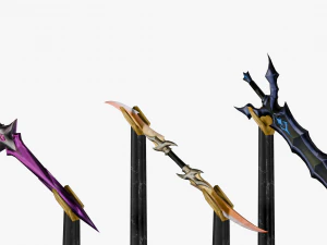 15 Stylized Sword Models Pack 2 - Low Poly 3D Model