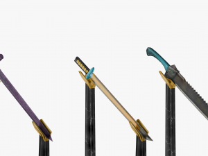 10 Stylized Sword Models Pack 3 - Low Poly 3D Model