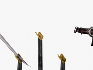 10 Stylized Sword Models Pack 3 - Low Poly 3D Model