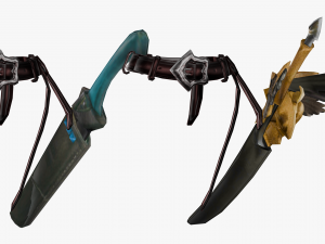 10 Stylized Sword Models Pack 3 - Low Poly 3D Model
