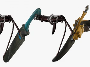 10 Stylized Sword Models Pack 3 - Low Poly 3D Model