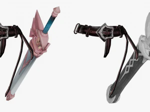 10 Stylized Sword Models Pack 3 - Low Poly 3D Model
