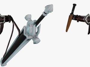 10 Stylized Sword Models Pack 3 - Low Poly 3D Model
