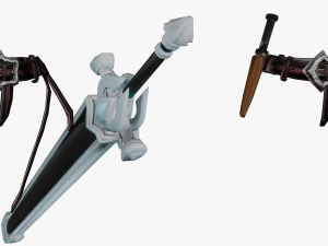 10 Stylized Sword Models Pack 3 - Low Poly 3D Model