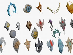 20 Stylized Mask Models Pack 1 - Low Poly 3D Model