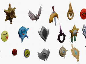 20 Stylized Mask Models Pack 1 - Low Poly 3D Model