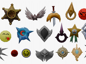 20 Stylized Mask Models Pack 1 - Low Poly 3D Model