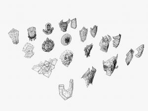 20 STYLIZED SHIELD MODELS PACK 1 - LOW POLY MODEL Modelo 3D
