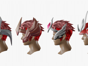 15 STYLIZED HELMET MODELS PACK 1 - Low Poly Model 3D