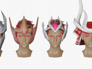 15 STYLIZED HELMET MODELS PACK 1 - Low Poly Model 3D