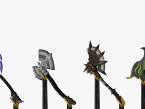 20 STYLIZED AXE MODELS PACK 1 - LOW POLY 3D मॉडल
