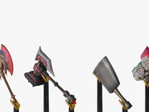 20 STYLIZED AXE MODELS PACK 1 - LOW POLY 3D मॉडल
