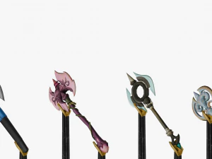 20 STYLIZED AXE MODELS PACK 1 - LOW POLY 3D Model
