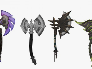 20 STYLIZED AXE MODELS PACK 1 - LOW POLY 3D Model