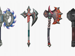 20 STYLIZED AXE MODELS PACK 1 - LOW POLY 3D मॉडल