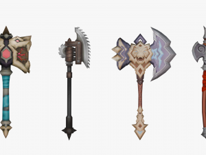 20 STYLIZED AXE MODELS PACK 1 - LOW POLY 3D मॉडल