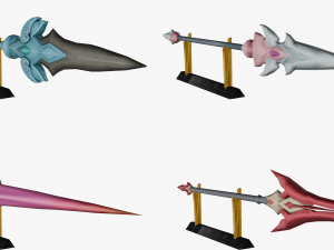 20 STYLIZED SPEAR MODELS PACK 1 - LOW POLY 3D Модель