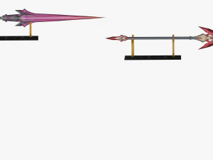 20 STYLIZED SPEAR MODELS PACK 1 - LOW POLY 3D Model