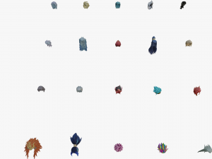 20 STYLIZED MALE HAIR MODELS PACK 3 3Dモデル