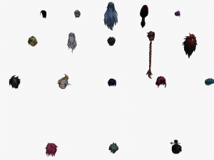 20 STYLIZED MALE HAIR MODELS PACK 4 3D Model