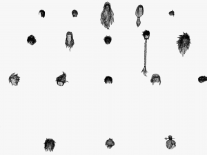 20 STYLIZED MALE HAIR MODELS PACK 4 3D Model