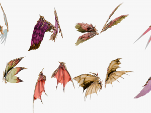 20 RIGGED WING MODEL - LOW POLY 3D Model