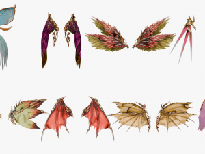 20 RIGGED WING MODEL - LOW POLY 3D Model