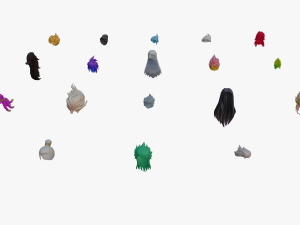 20 STYLIZED MALE HAIR MODELS PACK 7 3D Model