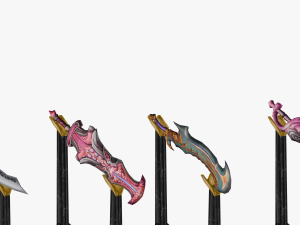 20 STYLIZED SWORD MODELS PACK 4 - LOW POLY 3Dモデル