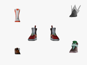 20 STYLIZED SHOE MODELS PACK 1 - LOW POLY 3D Model