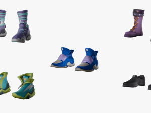 20 STYLIZED SHOE MODELS PACK 1 - LOW POLY 3D Model