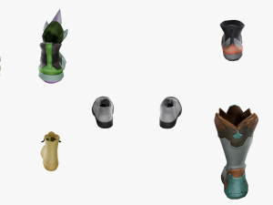 20 STYLIZED SHOE MODELS PACK 1 - LOW POLY 3D Model