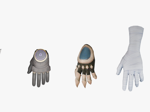 20 STYLIZED GLOVE MODELS PACK 1 - LOW POLY 3Dモデル