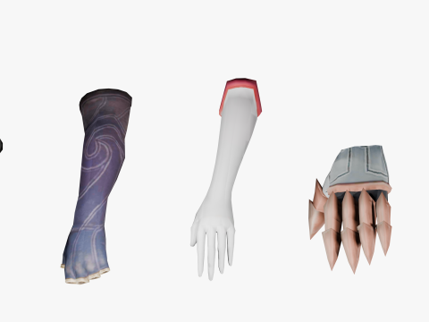 20 STYLIZED GLOVE MODELS PACK 1 - LOW POLY 3Dモデル