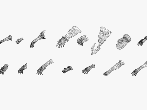 20 STYLIZED GLOVE MODELS PACK 1 - LOW POLY 3Dモデル