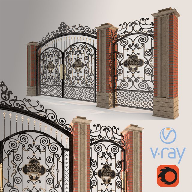 Forge door Modèle 3D .c4d .max .obj .3ds .fbx .stl .blend 