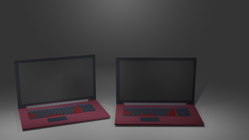 Laptop with Animated Design 3D Model .c4d .max .obj .3ds .fbx .stl .blend 
