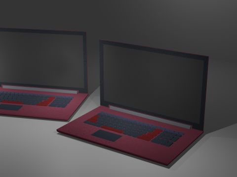 Laptop with Animated Design 3D Model