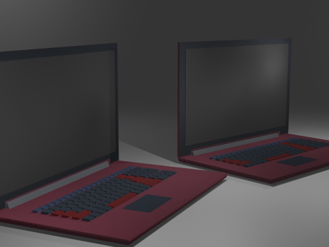 Laptop with Animated Design 3D Model