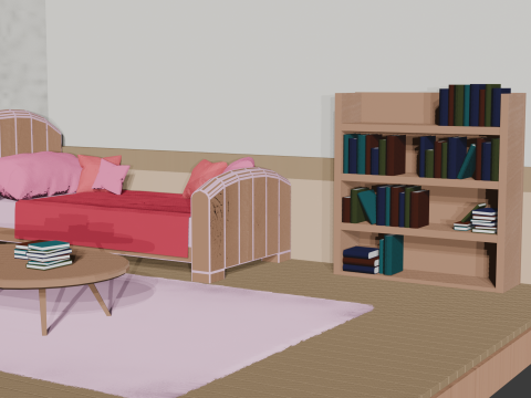 Colorful Cartoon Bedroom 3D Model